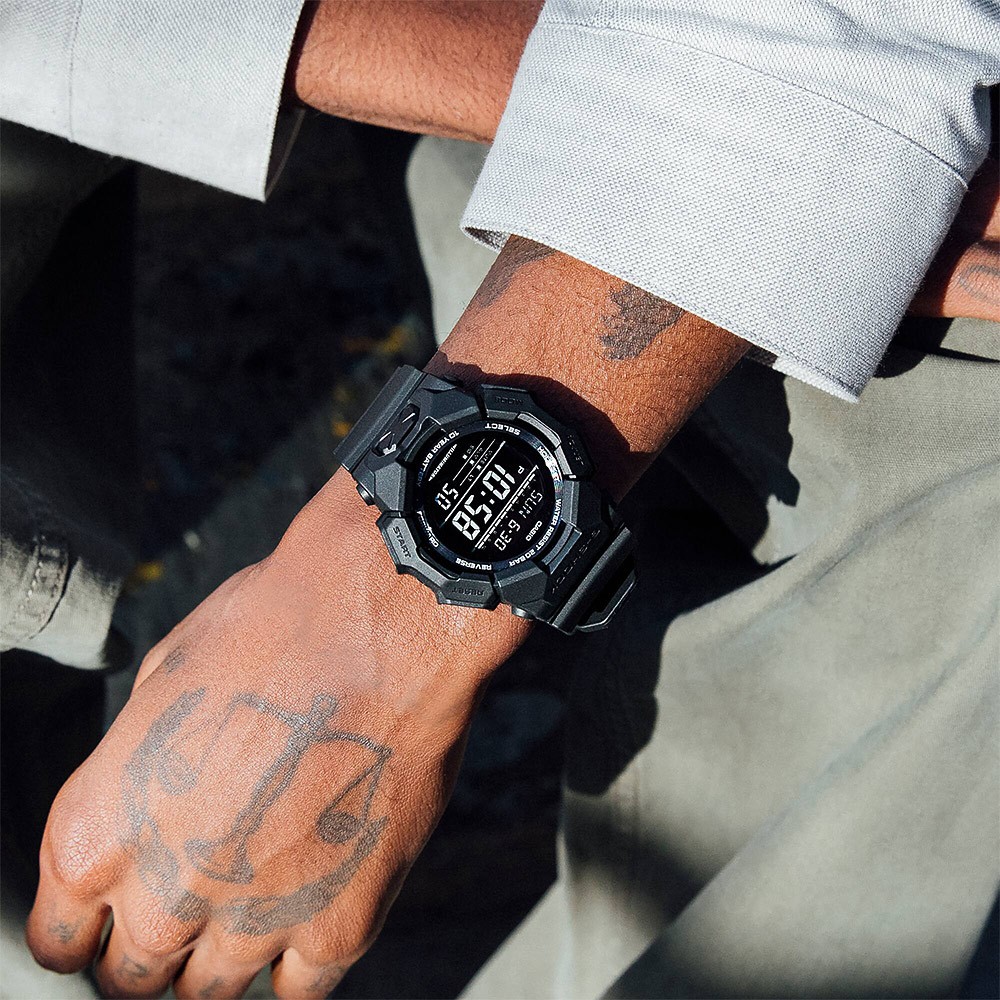 CASIO 卡西歐 G-SHOCK 10年電力 大螢幕電子錶 學生錶 GD-010-1A1, , large