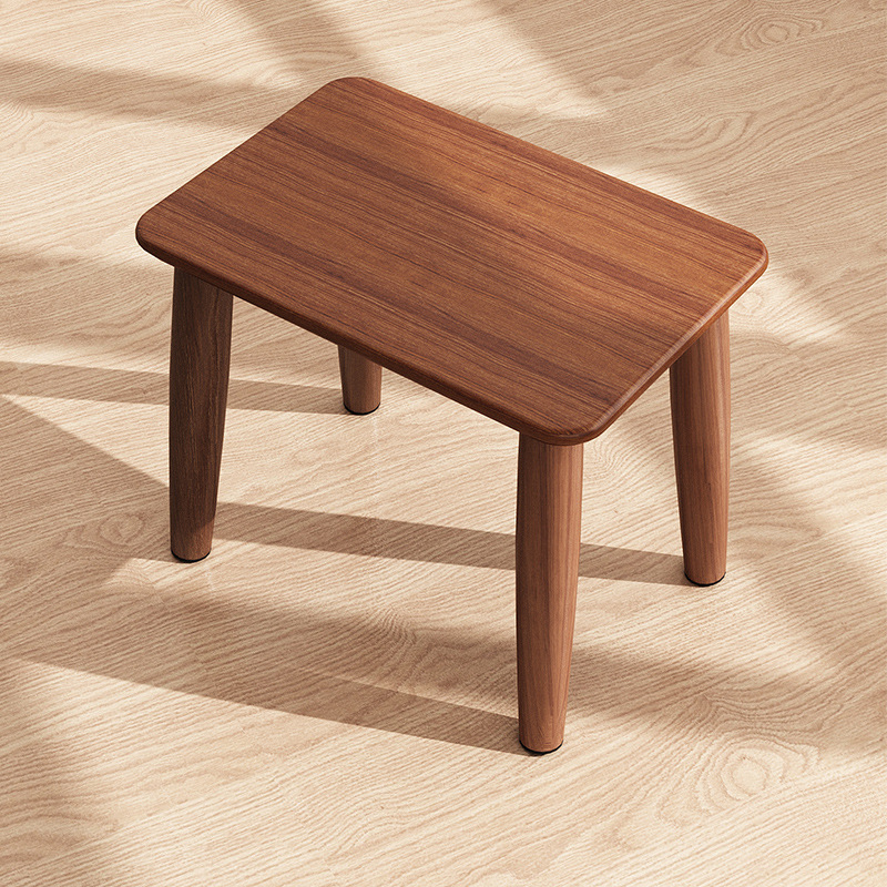HABABY Huan'an Home Furnishings Solid Beech Wood Small Stool (Rectangular), , large
