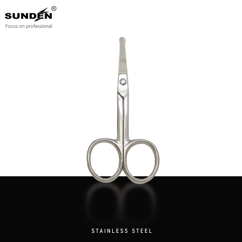Premium Nose Hair Scissors, Curved Safety Blades with Rounded Tip for Trimming Small Details Facial Hair, Ear Hair, Eyebrow, SUNDEN SD1257, , large
