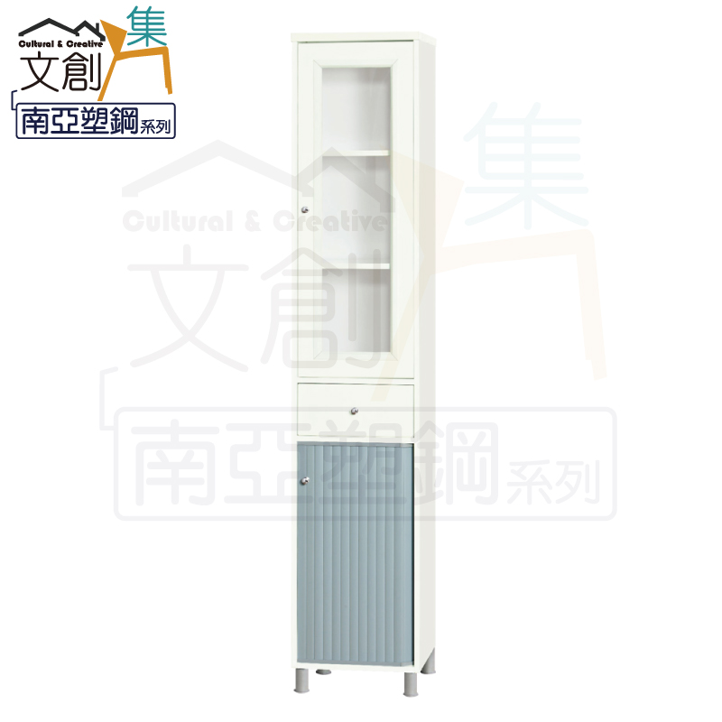 【文創集】雷蒙 環保1.1尺南亞塑鋼單門單抽捲門高鞋櫃(客約商品), , large