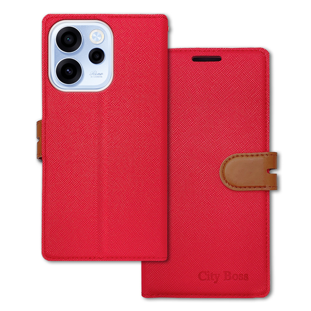 CITY都會風 OPPO Reno15 F 插卡立架磁力手機皮套 有吊飾孔, , large