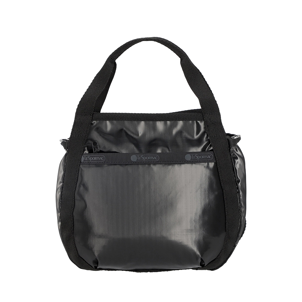 Lesportsac Small Jenni Crossbody 斜背手提水桶包 兩用包 側背包 送禮 禮物 女包(亮面黑), , large