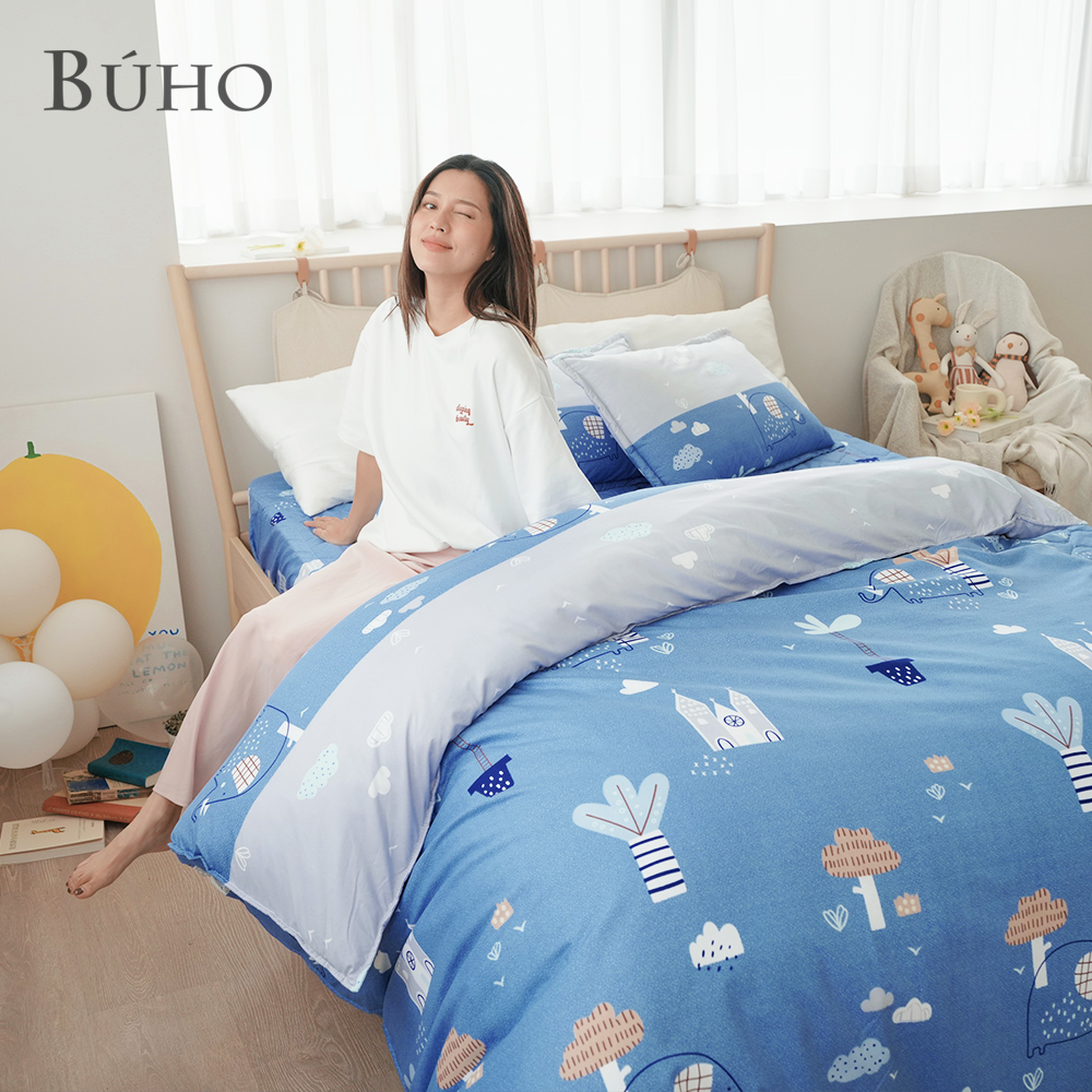 BUHO 舒柔安眠銀離子抗菌全鋪棉兩用被厚床包組-單人-(多款任選), , large