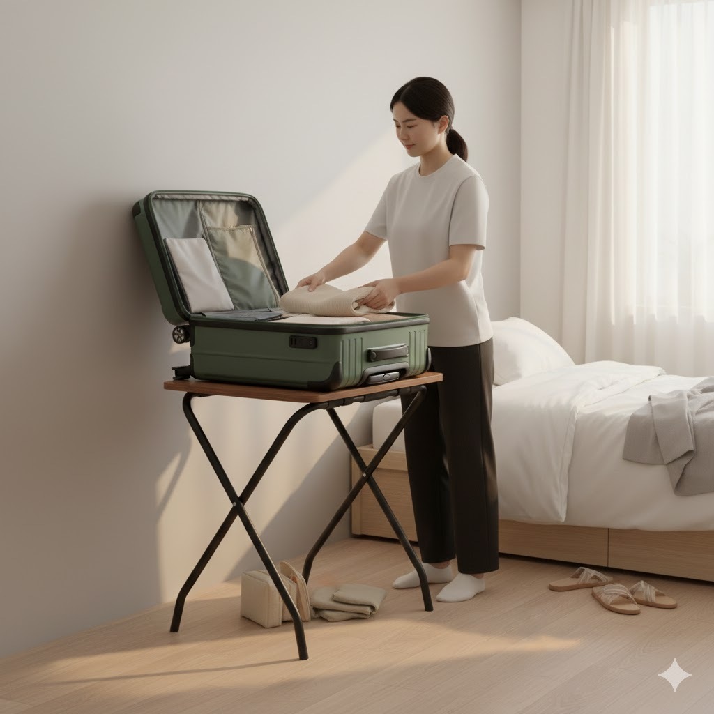 【Roomix】 兩棲摺疊桌 居家露營完美兩棲！一桌兩用 耐重60KG 變身行李架 戰術桌 露營桌 邊桌 置物架 免組裝 折疊, , large