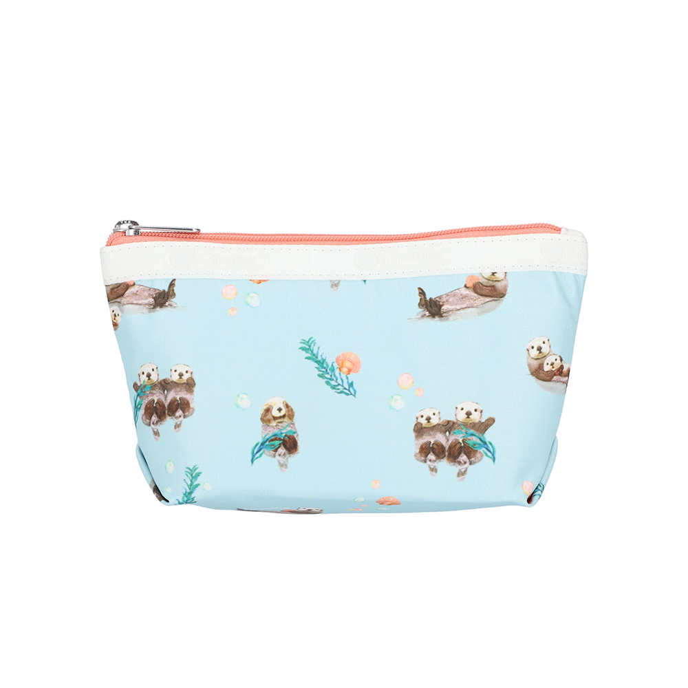 Lesportsac Small Sloan Cosmetic 小梯形化妝包 收納包 盥洗包 女包(海洋風格水獺)L261-2724P-HG31, , large