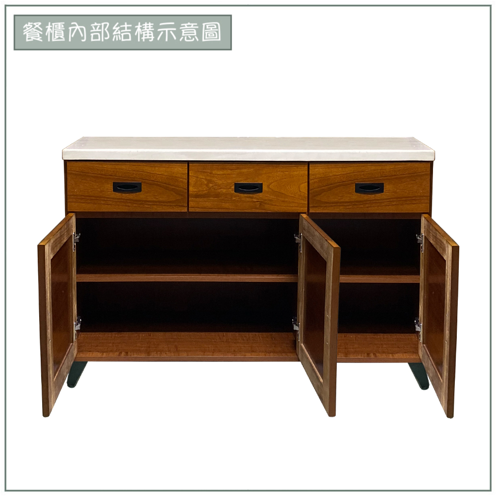 【唯熙傢俱】克拉克樟木色4尺石面餐櫃, , large