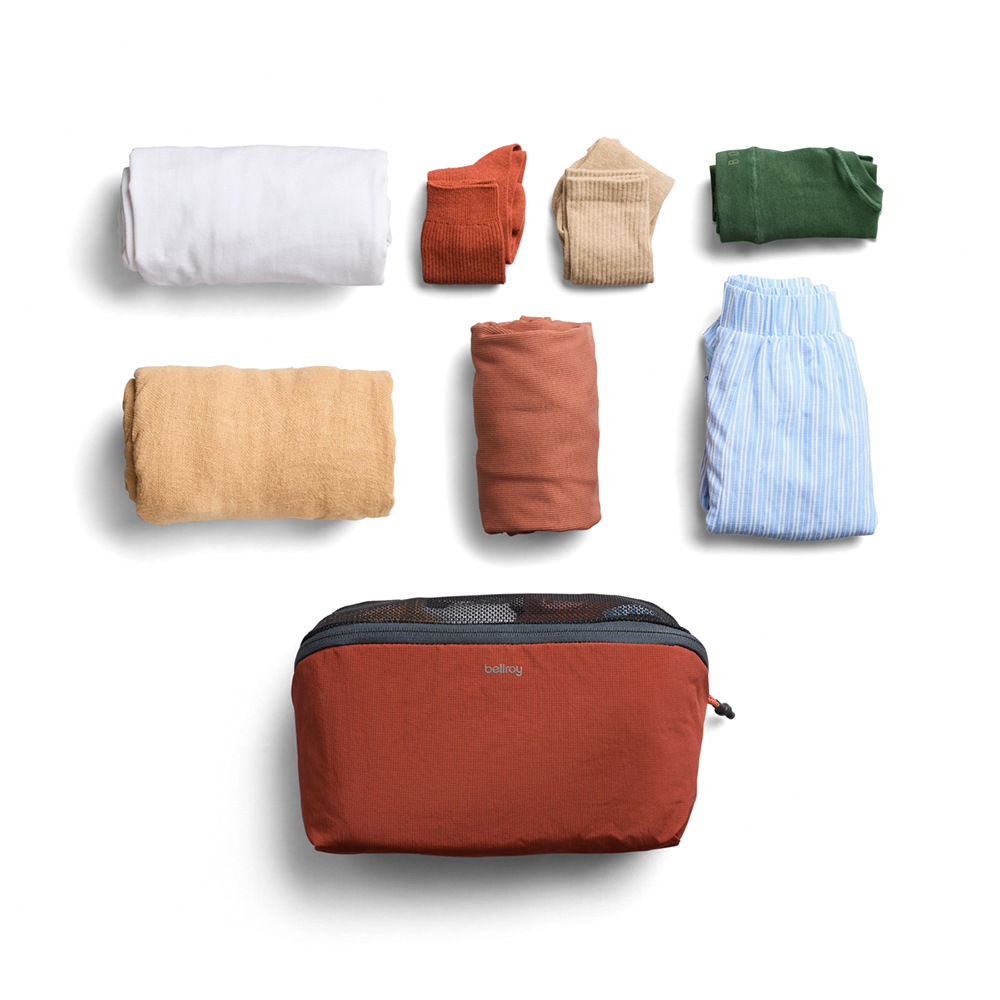Bellroy Lite Packing Cube 4L 旅行收納袋 衣物收納 化妝包 小物收納包 盥洗包(橘棕色), , large
