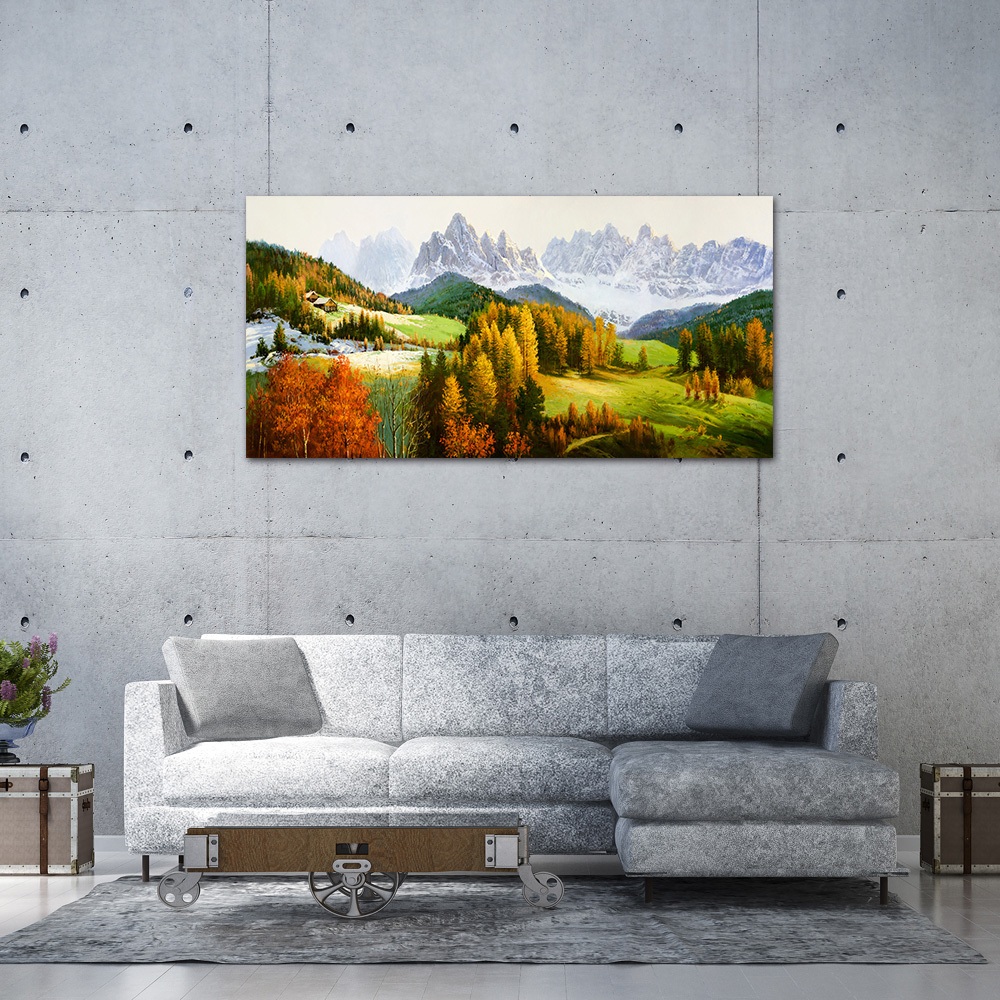 【御畫房】天山秋色 國家一級畫師手繪油畫60&times;120cm(VF-125), , large