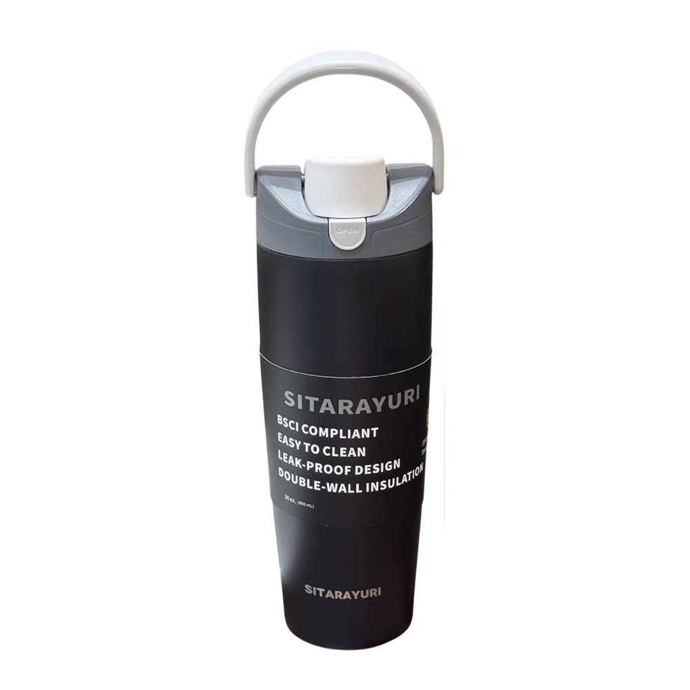 【H&R安室家】SITARAYURI 撞色雙飲304不鏽鋼保溫瓶900ml(H61), , large