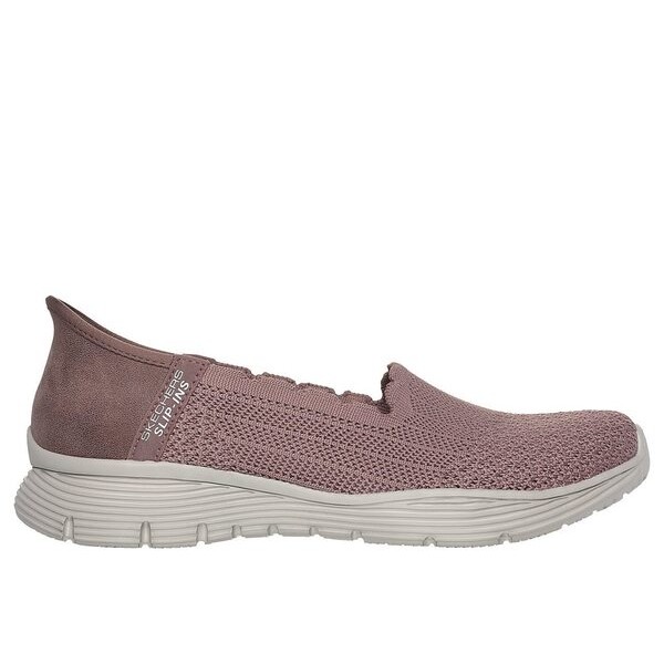 Kixpress-Skechers Seager 女 休閒鞋 健走 瞬穿舒適科技 透氣 緩震 藕粉 [158980MVE], , large