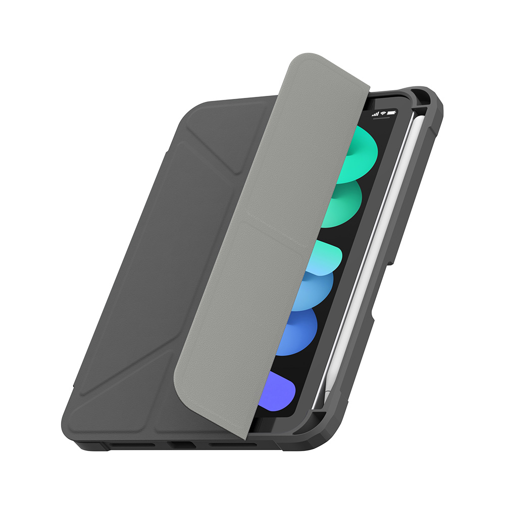 【HIPPORIZZ】iPad mini 8.3吋 Origo 晶透筆槽防摔殼 深灰色, , large