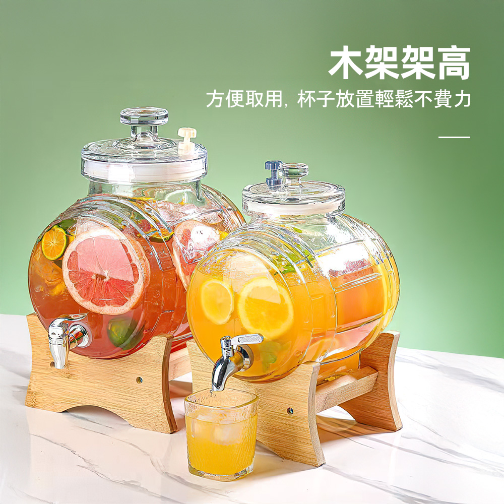 【上手家居】2.5L大容量水壺桶 2.5L(冷水壺/玻璃飲料桶/梅森罐/可樂桶), , large
