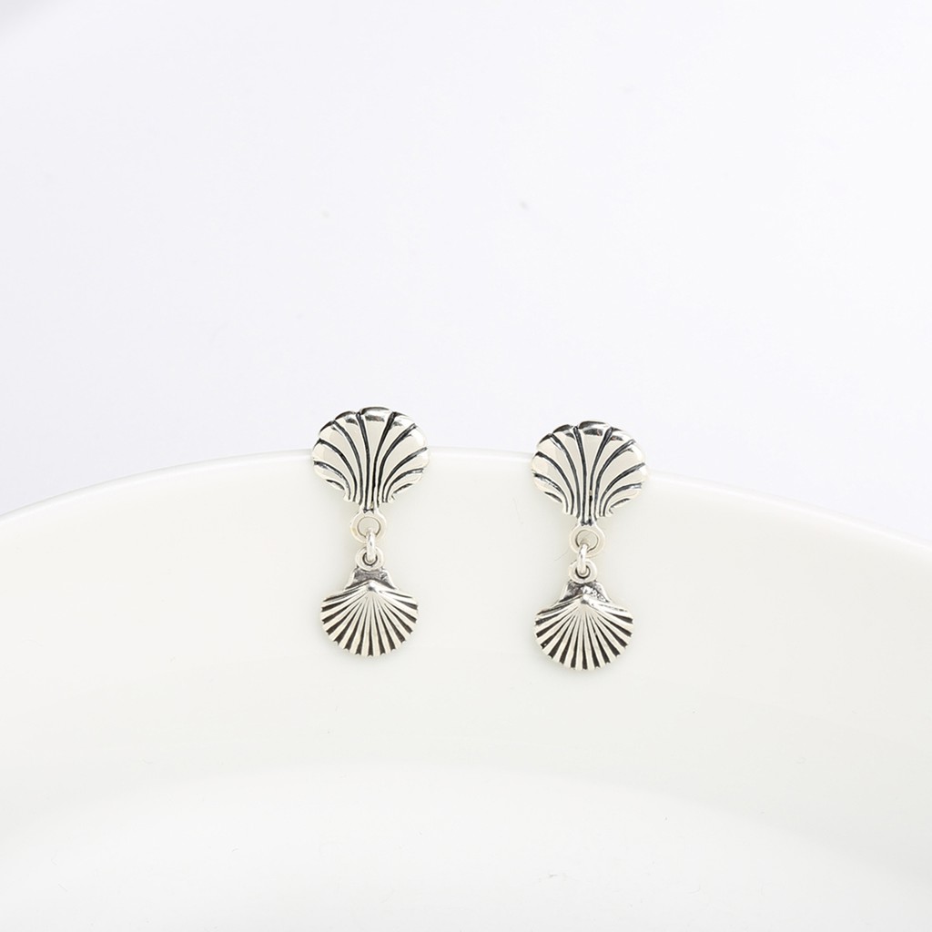 【Angel & Me】Shell s925 sterling silver earrings Valentine Day gift, , large