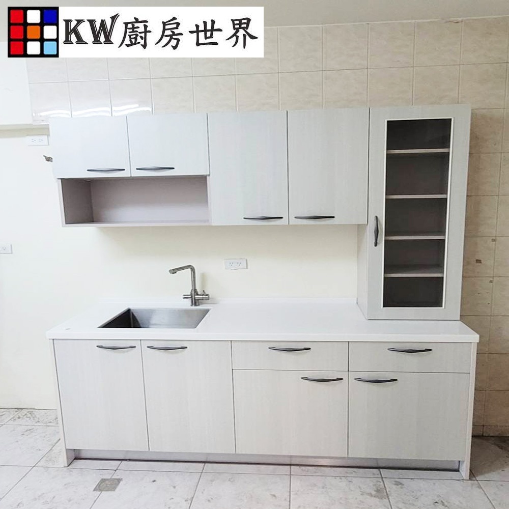 【KW廚房世界】系統廚具  客製化 184公分 廚櫃 工廠直營 一字型流理台  美耐門板, , large