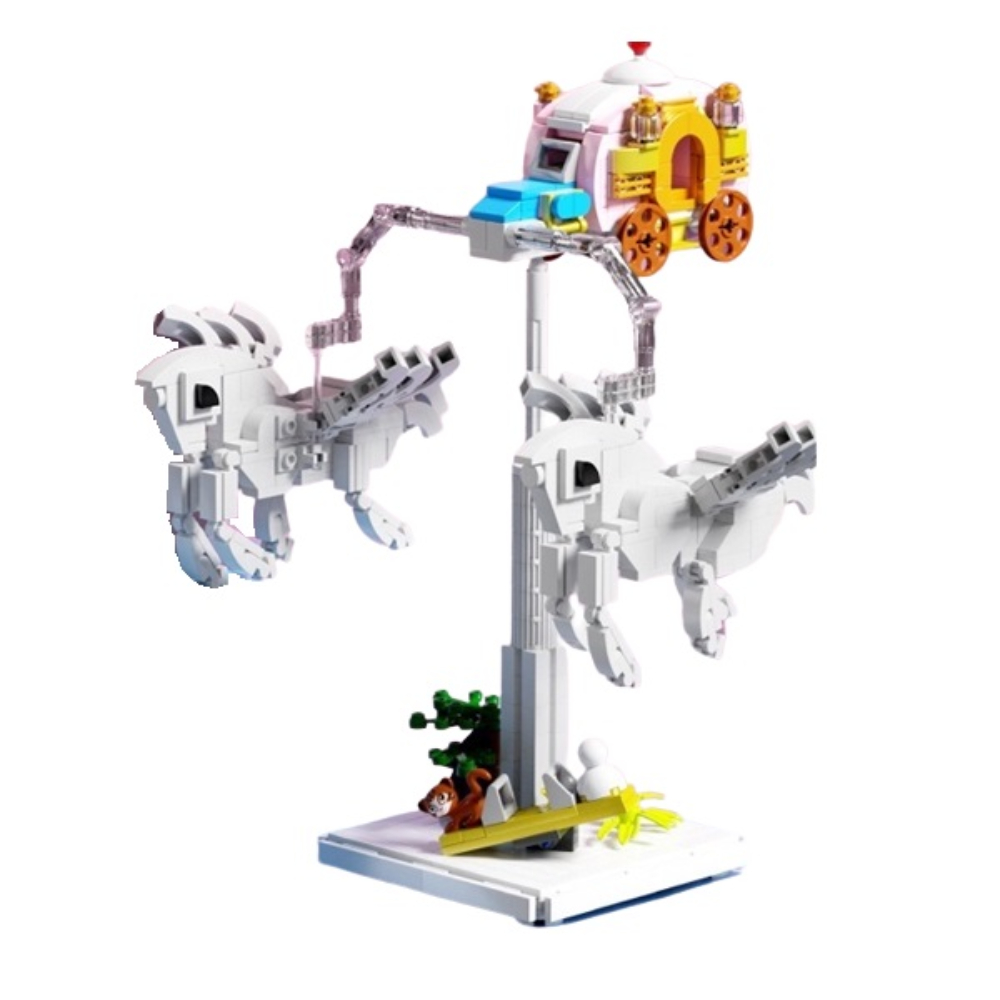  [Brick Republic]QIZHILE 93001 Pumpkin Carriage Balance Blocks (Educational Building Blocks), , large