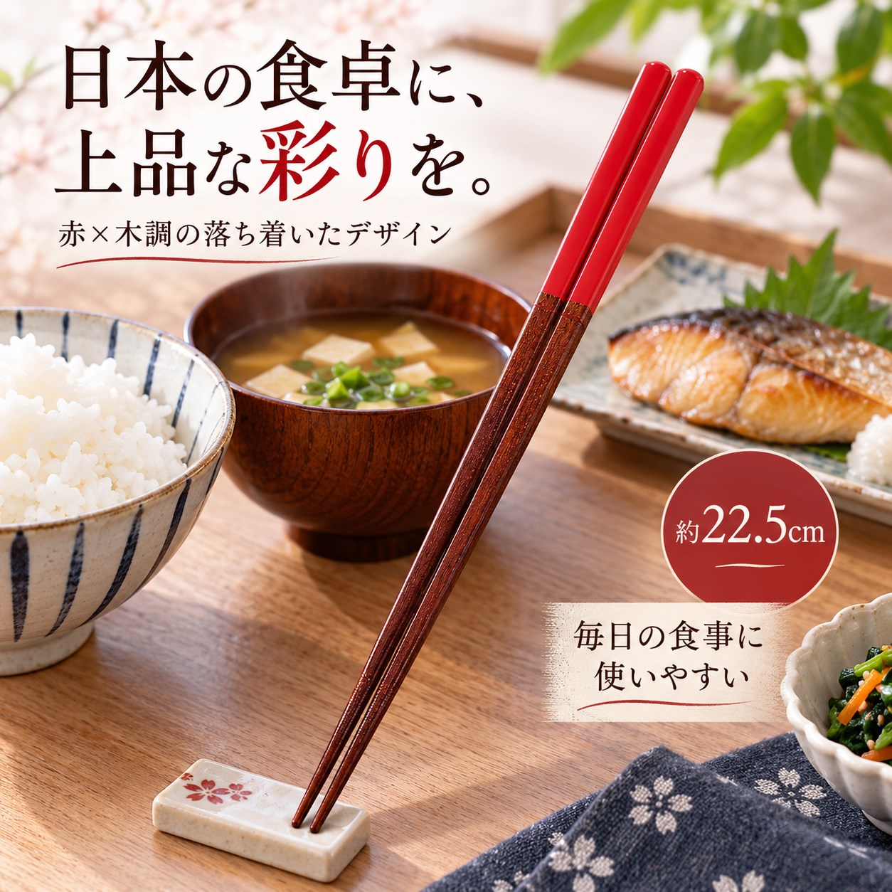 【HIYASU日安工坊】日本工藝箸-雙截紅, , large