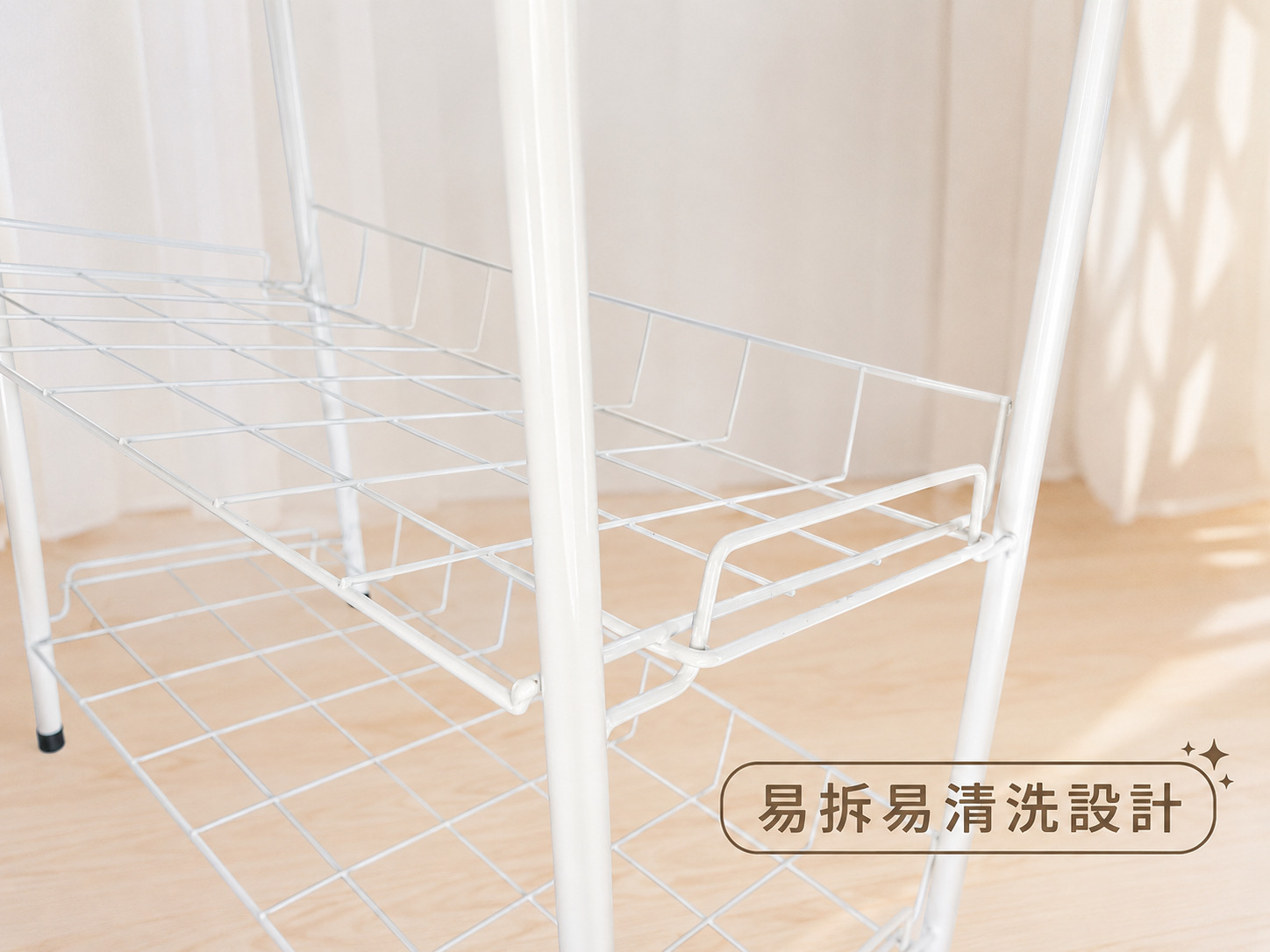 【金漢揚實業有限公司】三層金屬鞋架【玄關收納】台灣製 白色開放式鞋架 小空間鞋櫃 多功能置物架 租屋必備 DIY組裝, , large