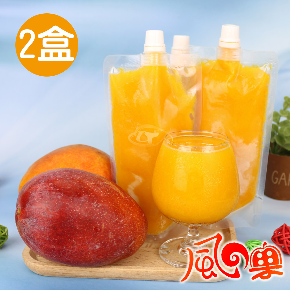 Fruit of the Wind Pingtung Fangshan Zaichong 100% Aiwen Mango Smoothie Ready-to-drink Pack 200ml (8 packs/box) x 2 box, , large