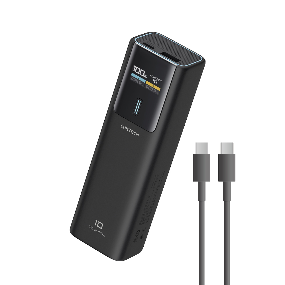 【Wh+CCC】CUKTECH 酷態科 10號 150W 行動電源 10000mAh 可充筆電 Wh標示 可上飛機 (PB100P) - 黑騎士, , large