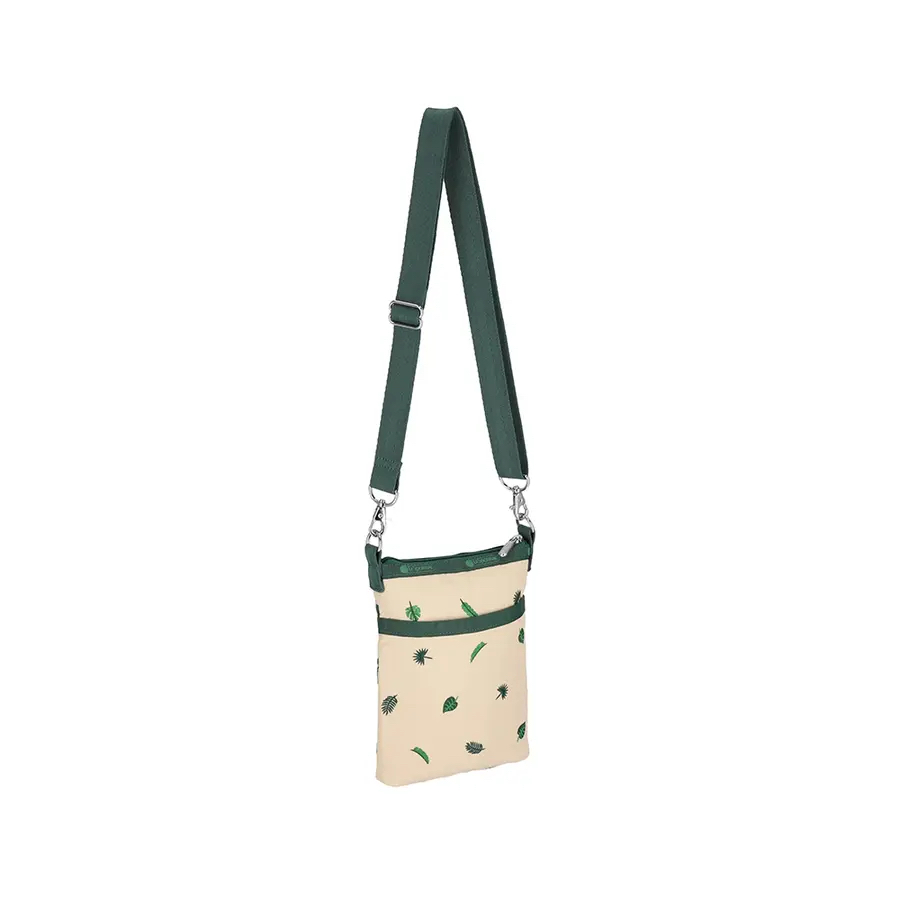 Lesportsac 3 Zip Crossbody 三層拉鍊斜背包 / 綠色慢旅, , large