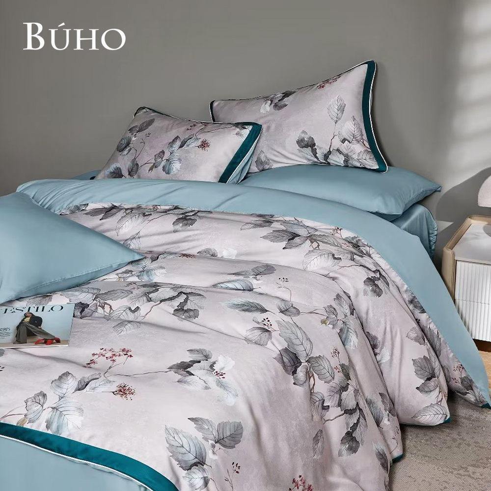 BUHO 60支100%TENCEL純天絲全鋪棉兩用被冬包組-雙人加大-(多款任選), 雅桐(灰), large