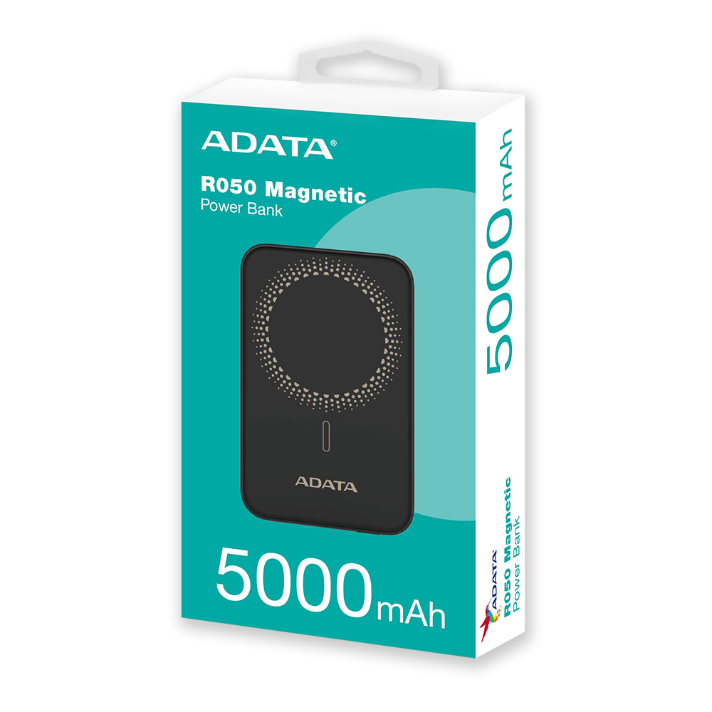 【ADATA 威剛】R050 5000mAh 磁吸式 PD/QC 20W 高效 快充 行動電源, , large