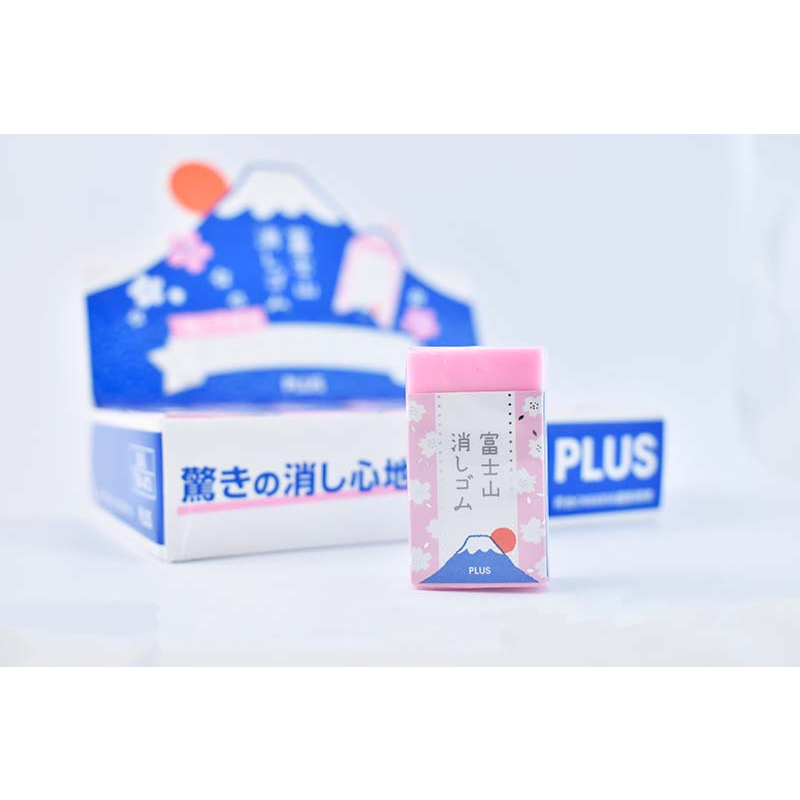 PLUS 日本富士山造型橡皮擦 限定櫻花款  青富士造型*粉, , large