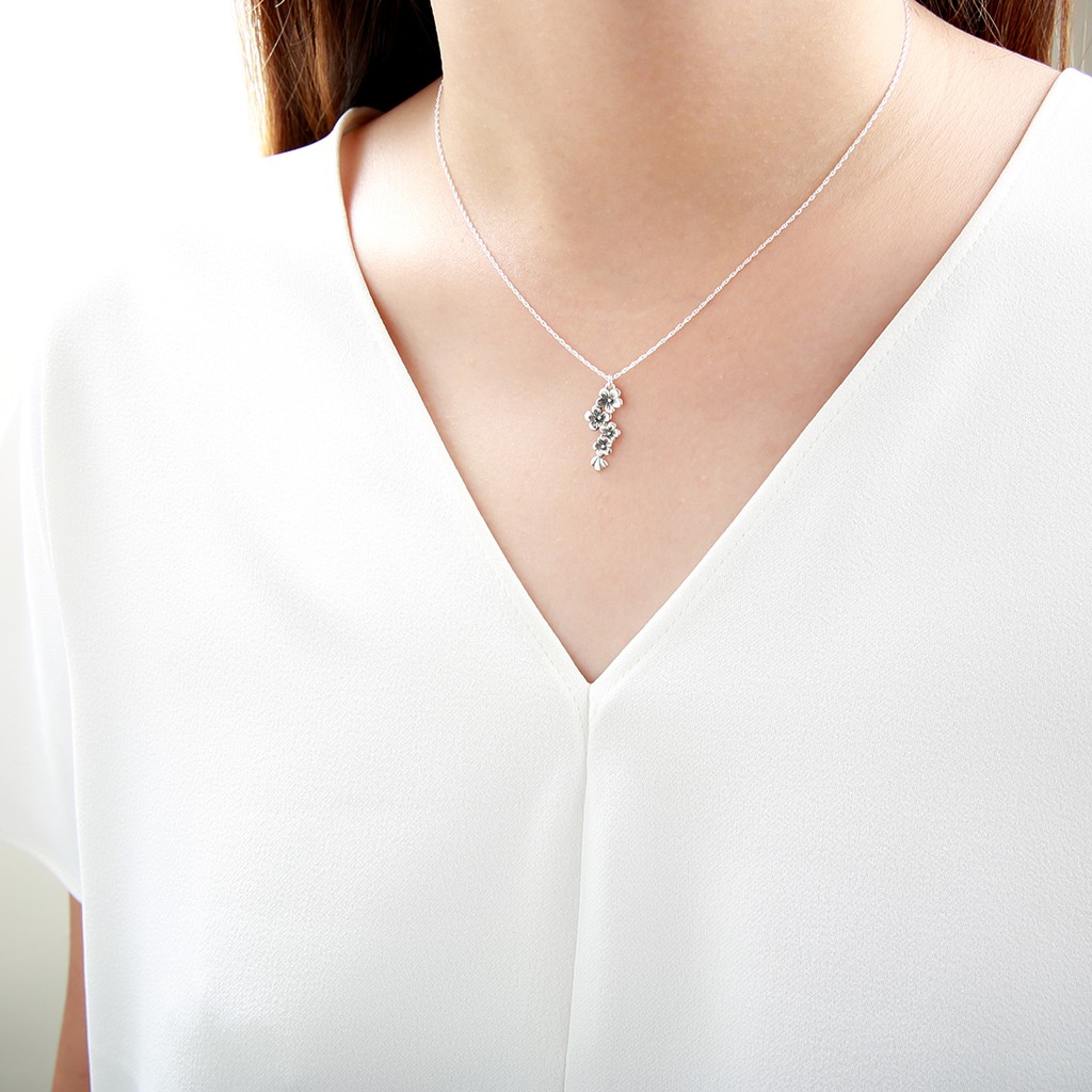 【Angel & Me】Sakura s925 sterling silver necklace Birthday Valentine Day gift, , large