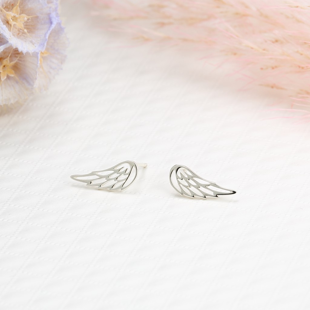 【Angel & Me】Dream Angel Wing s925 sterling silver earrings Birthday gift, , large