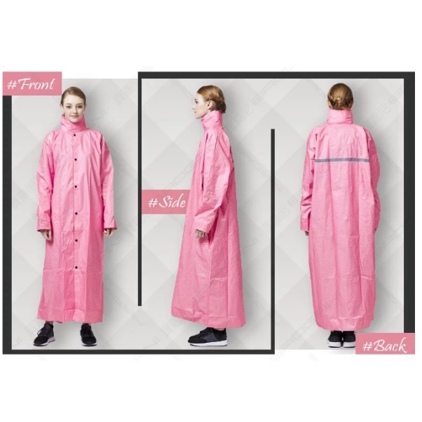 【周周生活｜晴雨選品館】一件式前開雨衣 日系淑女雨衣 成人輕量雨衣 時尚雨衣 東伸雨衣 佳麗款 現貨, , large