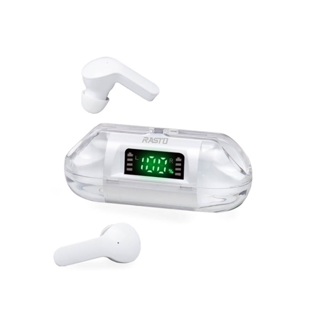 RASTO RS53 Space Capsule Bluetooth 5.3 True Wireless Headphones - LED Battery Display, IPX4 Waterproof, 3-4 Hours of Use, , large