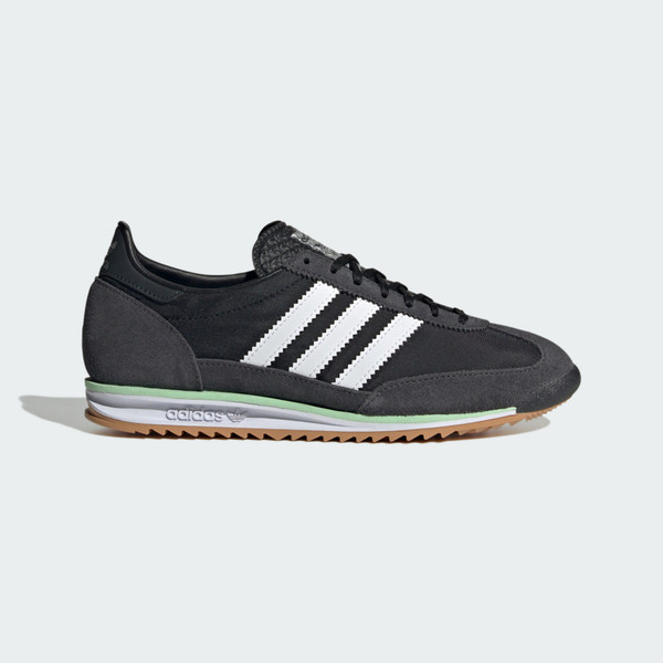 Kixpress-Adidas SL 72 OG W 女 休閒鞋 運動 復古 三葉草 麂皮 尼龍 拼接 黑灰 [JH7390], , large