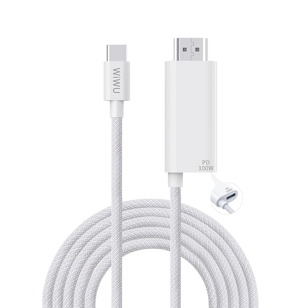 【WiWU】USB-C to HDMI Fast Charging Cable Adapter, , large