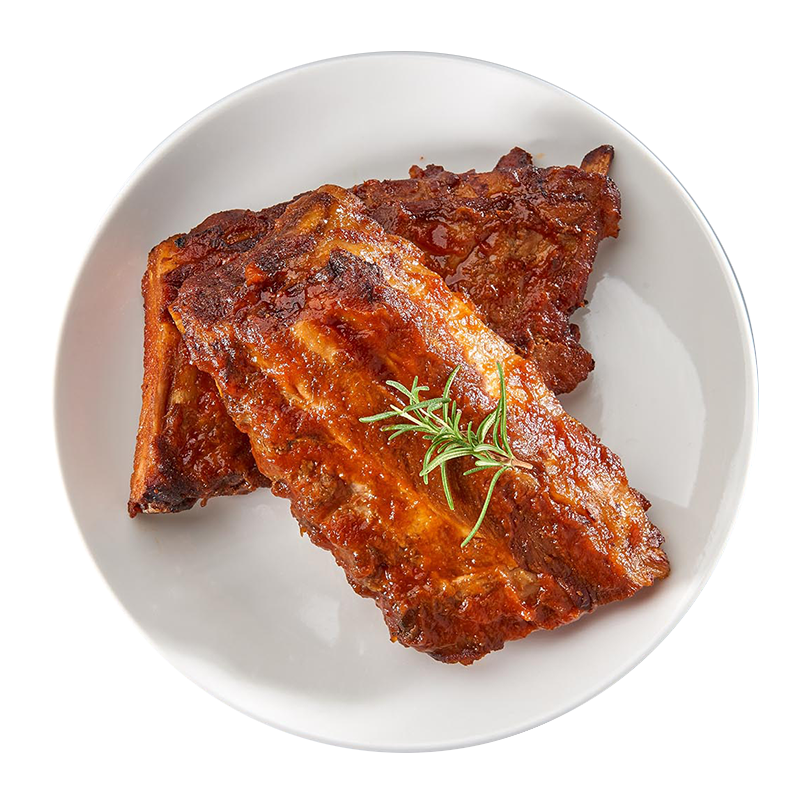 Signature Whiskey BBQ Glazed Pork Ribs, , large