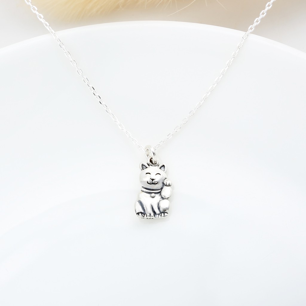 【Angel & Me】Lucky Money Cat Kitten Meow s925 sterling silver necklace gift, , large