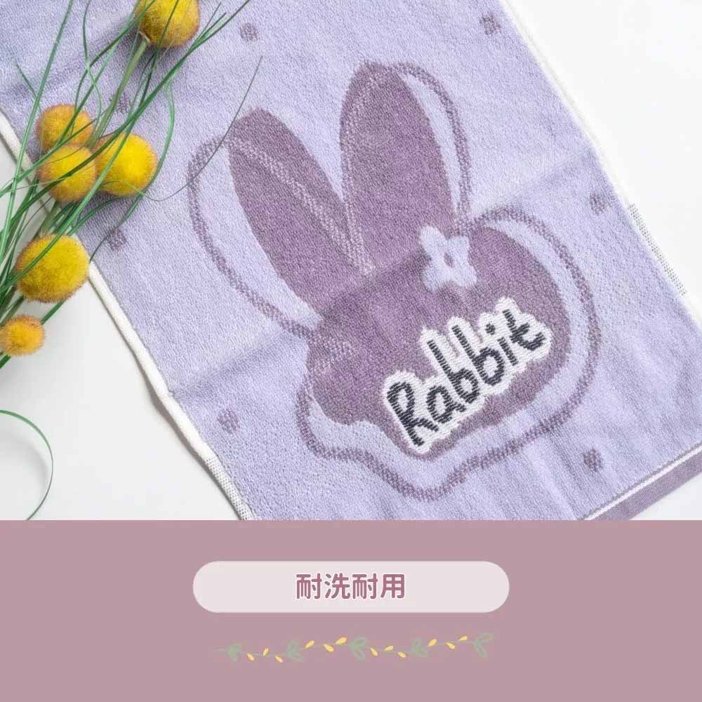 [凱美棉業] 純棉無捻紗 吸水童巾/擦澡巾/洗臉巾 英字兔兔款 毛巾, , large