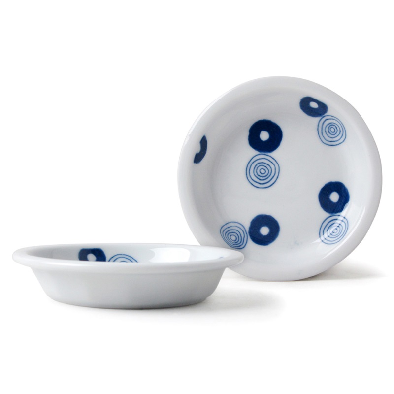[豐名日本餐具] 3.0"輕量盤 藍渦丸紋 有田燒 / C03PL0-277-CB, , large
