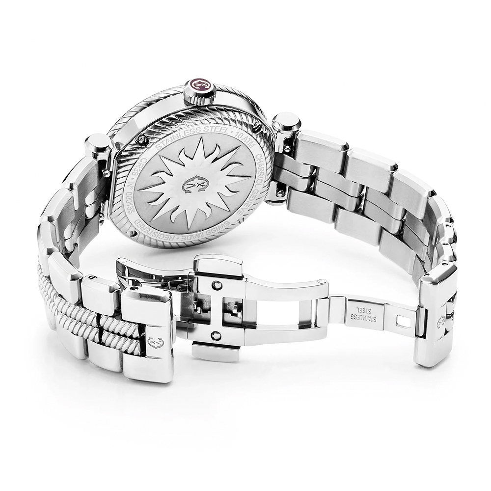 CHARRIOL 夏利豪 St-Tropez系列 珍珠貝面鑽石腕錶-36mm CR36S.920.001, , large