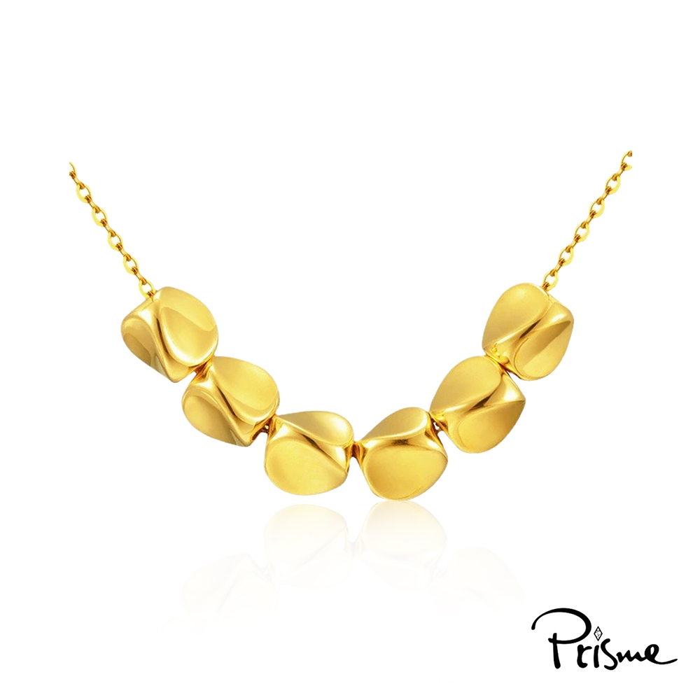 【Prisme Gold】黃金項鍊 扭扭轉運珠 鍊墜項鍊 (金重：約0.06錢&plusmn;0.02), , large