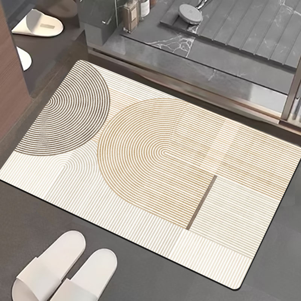 Nano suede soft diatomaceous earth water-absorbent anti-slip floor mat, , large