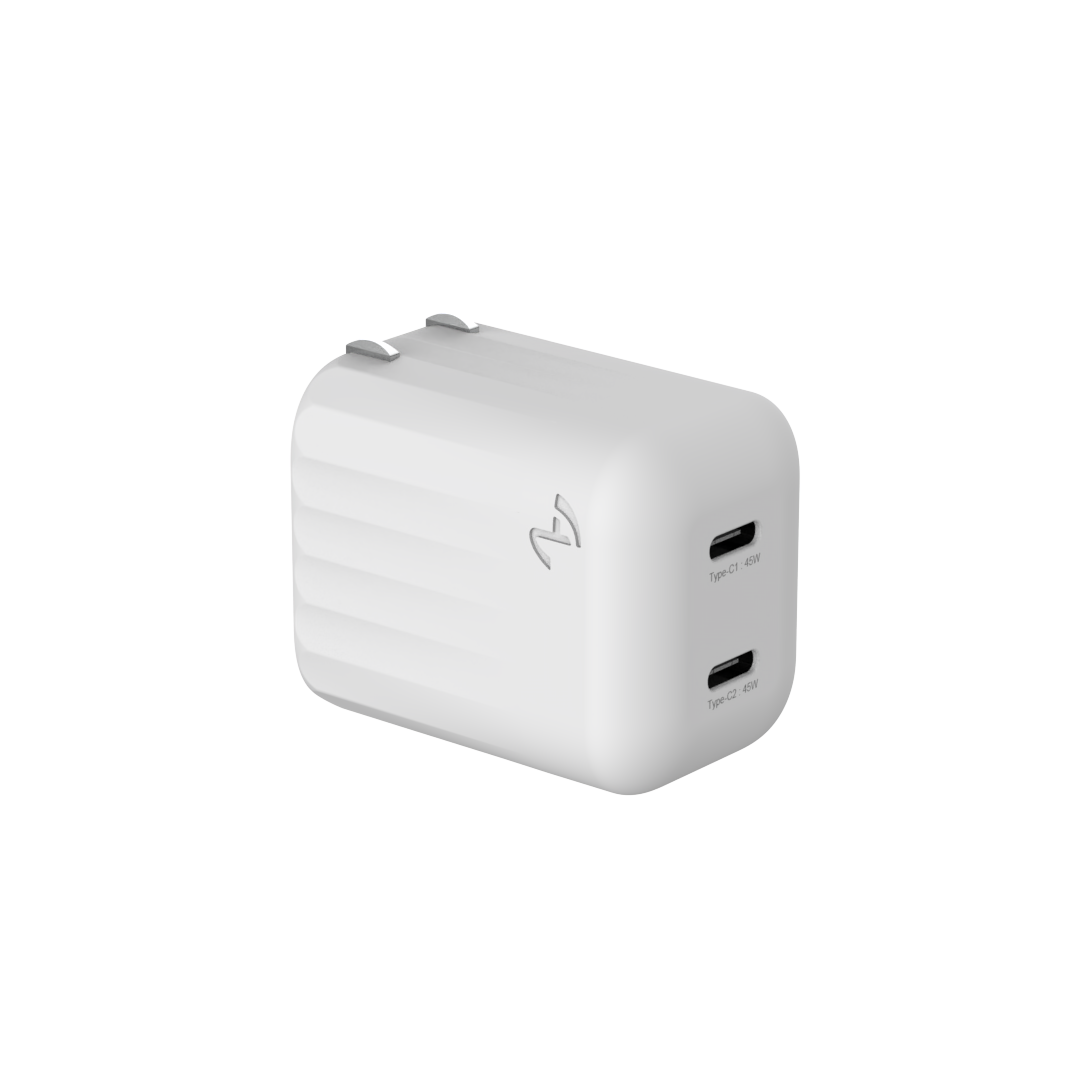 [萬摩科技] Allite Mini Go 45W 2C 氮化鎵雙孔快充頭 冷霧灰, , large