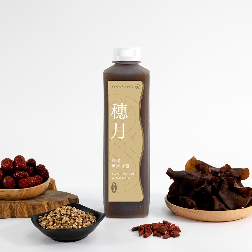 [日進生技]O卡桑無加糖黑木耳露組｜1000ml*6(柴燒桂圓黑木耳露(無加糖)*3、紅棗黑木耳露(無加糖)*3), , large