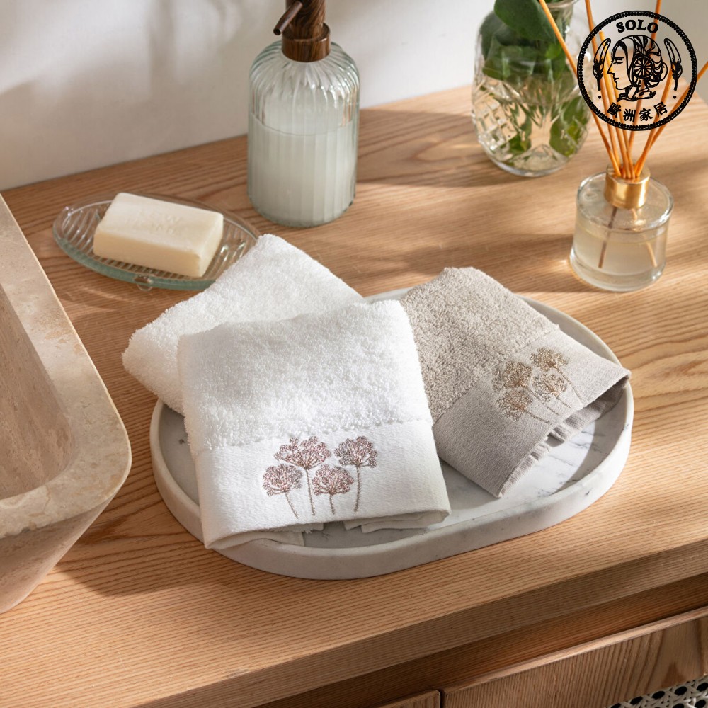 【SOLO歐洲家居】LCW Home 土耳其製 30x50cm 優雅繡花棉質毛巾三入組 100%純棉 超吸水, , large
