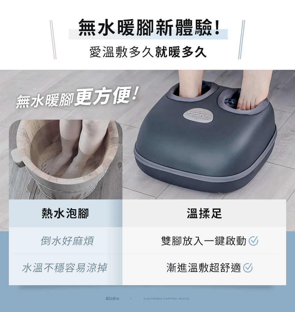 【3ZeBra三隻斑馬】溫揉足︱3D溫感腳底按摩機, , large