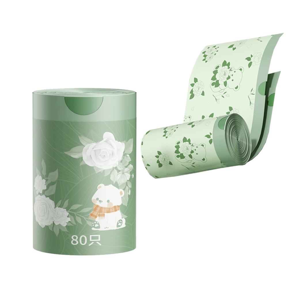 【APEX】山茶花香氛免撕抽繩手提垃圾袋 80入/卷, , large