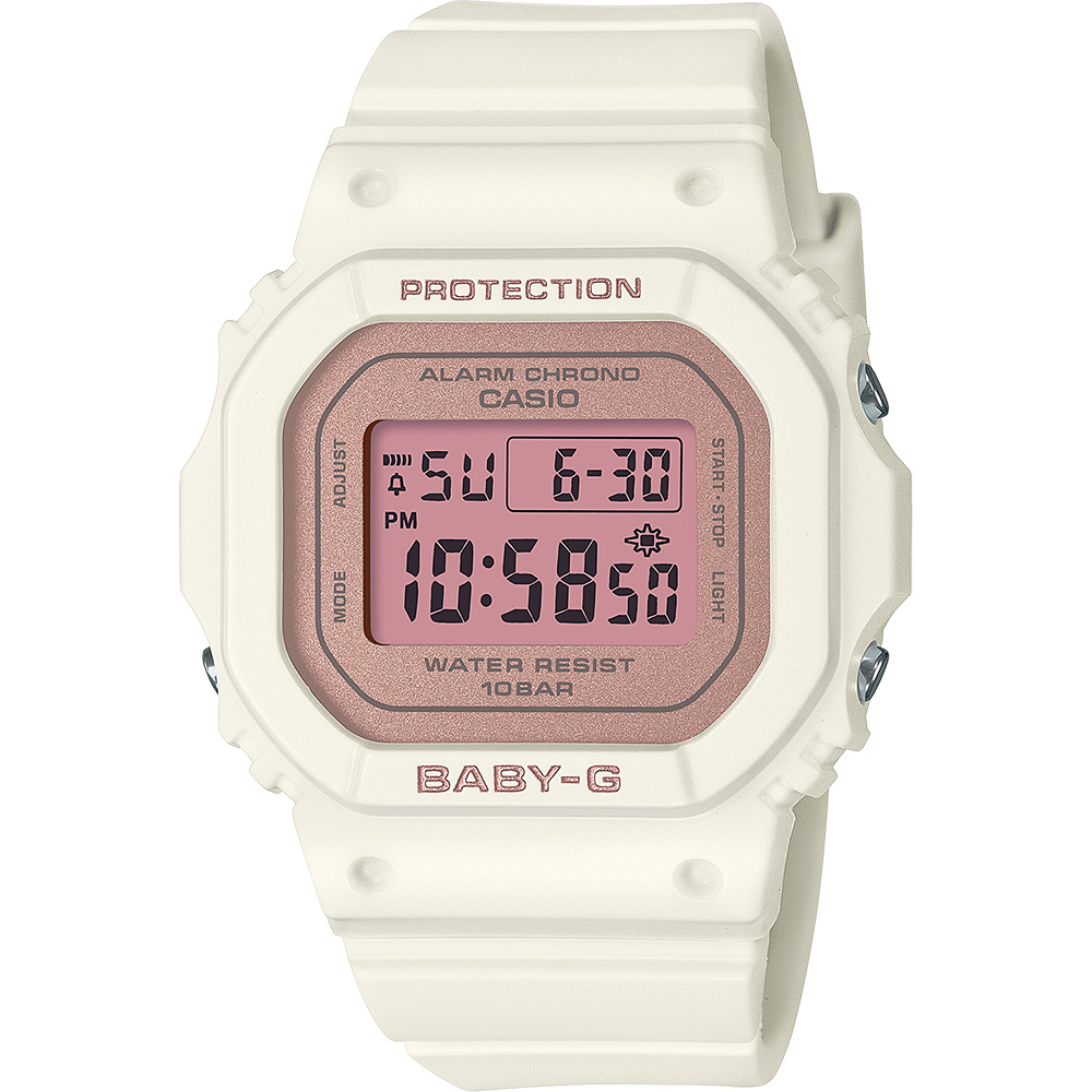 CASIO 卡西歐 BABY-G 春季色彩方形女錶電子錶-櫻花粉紅 BGD-565SC-4, , large