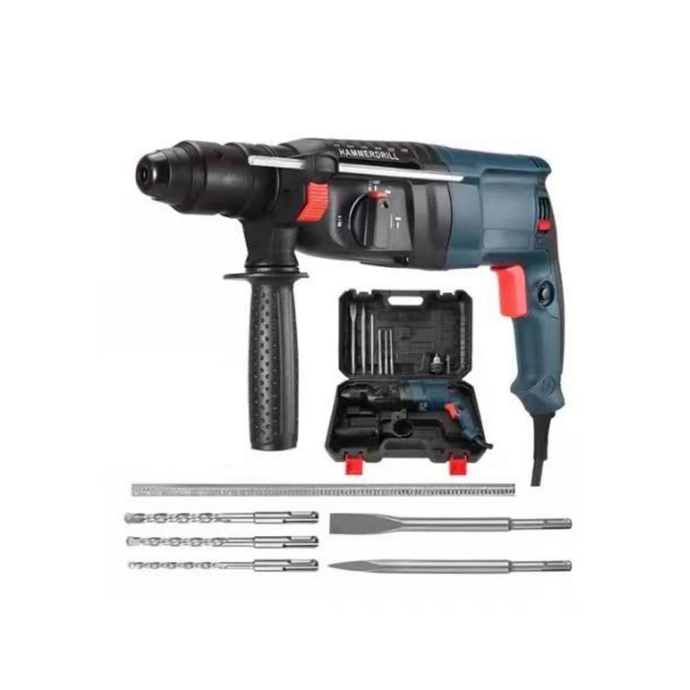 28D lightweight electric hammer + toolbox + five drill bits, , large