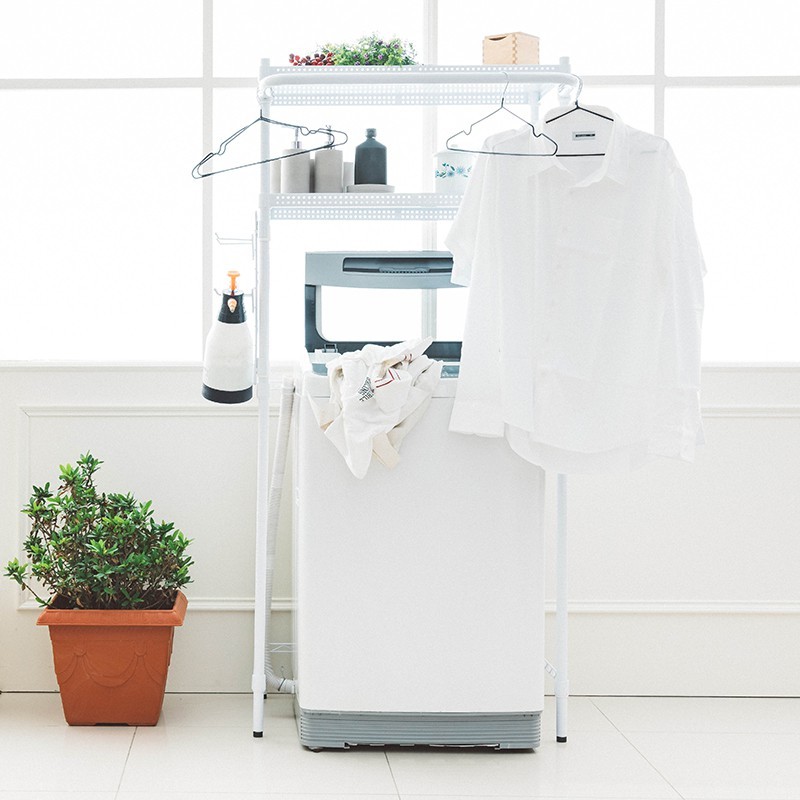 【Y HOUSE】Washing machine rack, refrigerator rack, storage rack, 75x45x165cm high, shelf, storage rack - white, , large