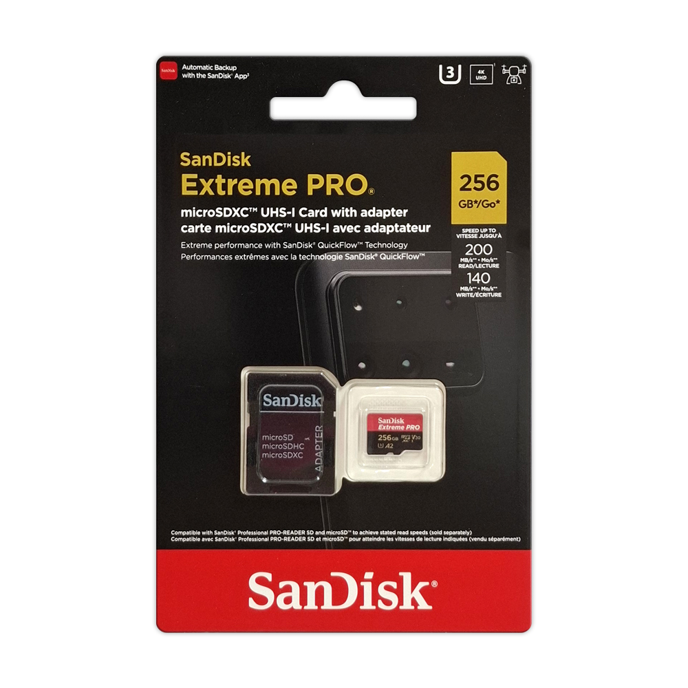 SanDisk Extreme PRO 256G UHS-I U3 A2 V30 microSDXC, , large