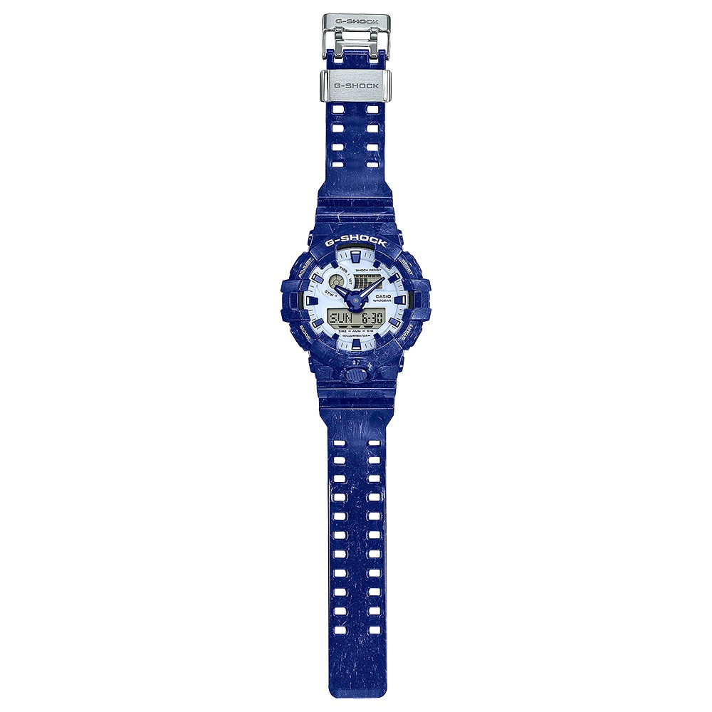 CASIO 卡西歐 G-SHOCK 青花瓷系列 雙顯手錶 GA-700BWP-2A, , large